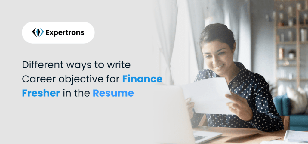 career objective for finance fresher